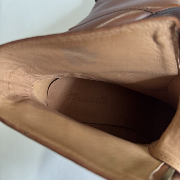 Madewell The Alyce Zip-Front Lugsole Boot in Dried Maple Size 9 - Picture 9 of 10